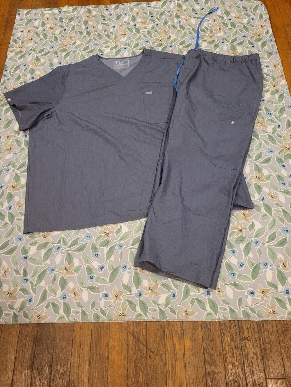 Womens Size 6XL FIGS Graphite Technical Collection Scrub Set Top Drawstring Pant